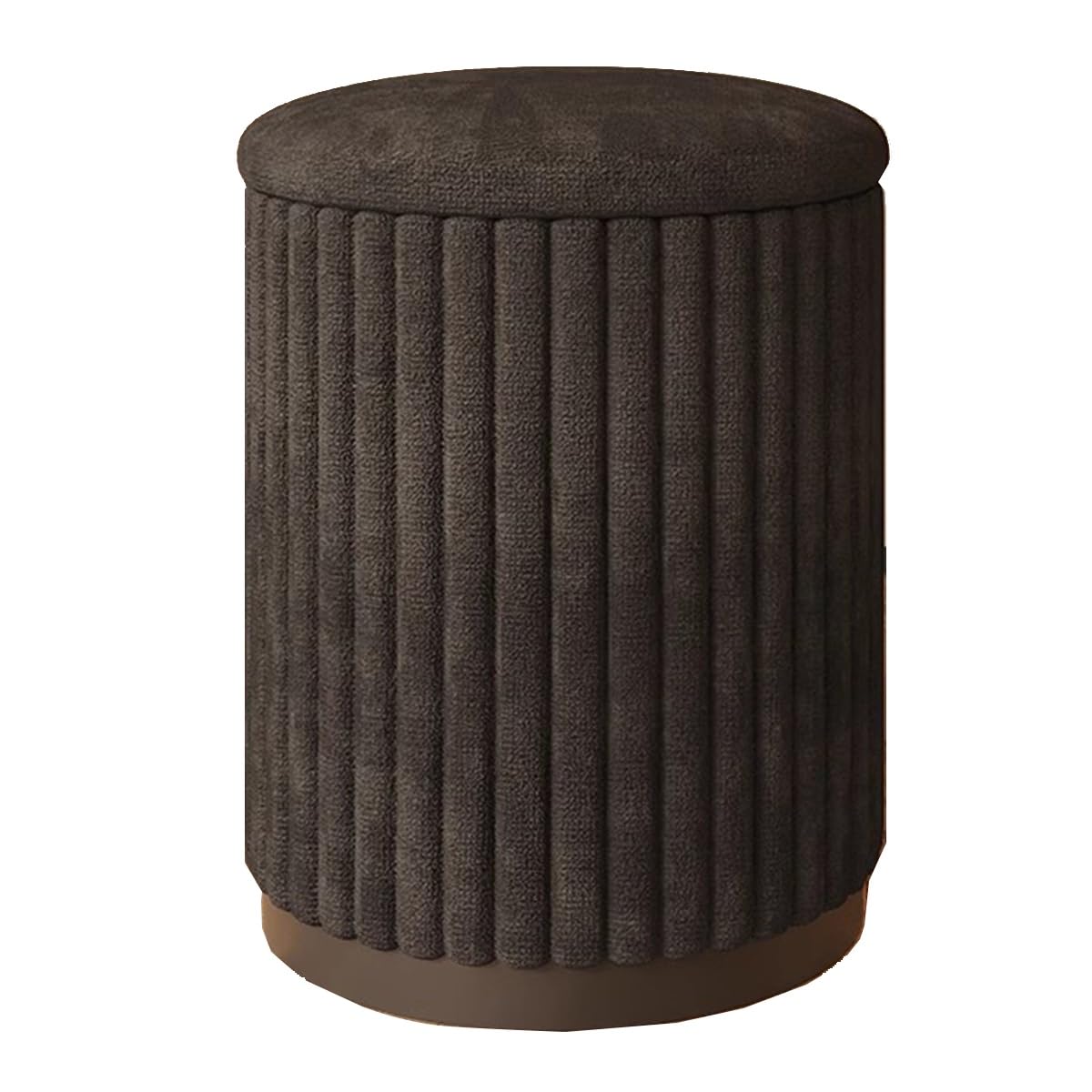 FCXWEVR Round Pouf with Sto Versatile Footrest & Shoe Bench for Bedroom and Living Room Perfect for Smals Slish and Functal Fur