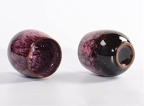 Miniatura 2 de Lxuwbd Jianzhan - Juego de té de cerámica, juego de té Kung Fu, taza de café, juego de yerba mate, juego de 4 tazas de cerámica mate (4 colores)