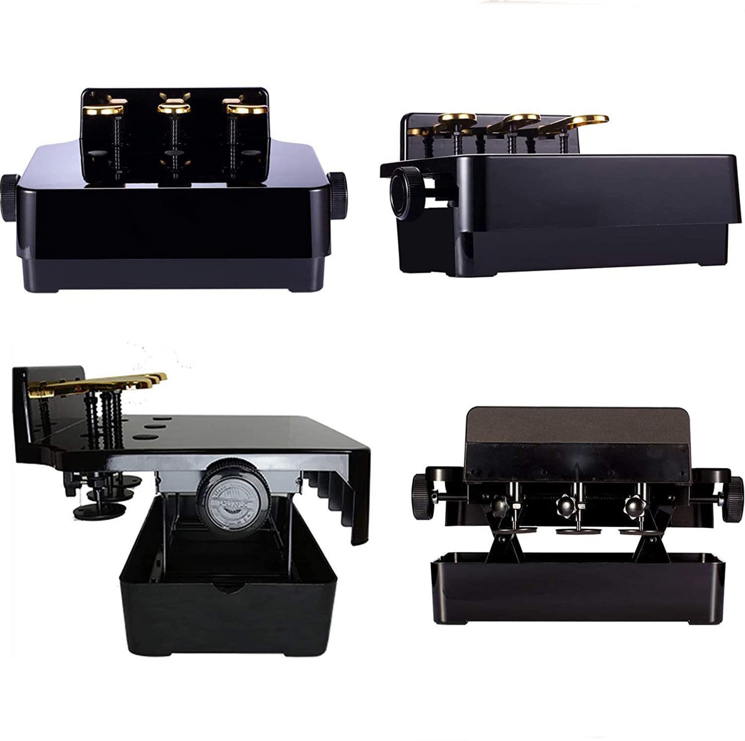 FAXIOAWA Extensiones de Pedal de Piano, Extensores de Pedal de Piano auxiliares, Banco de extensión de Pedal de Piano Ajustable, Altura Ajustable 13,5-23 cm, para Principiantes y niños,A