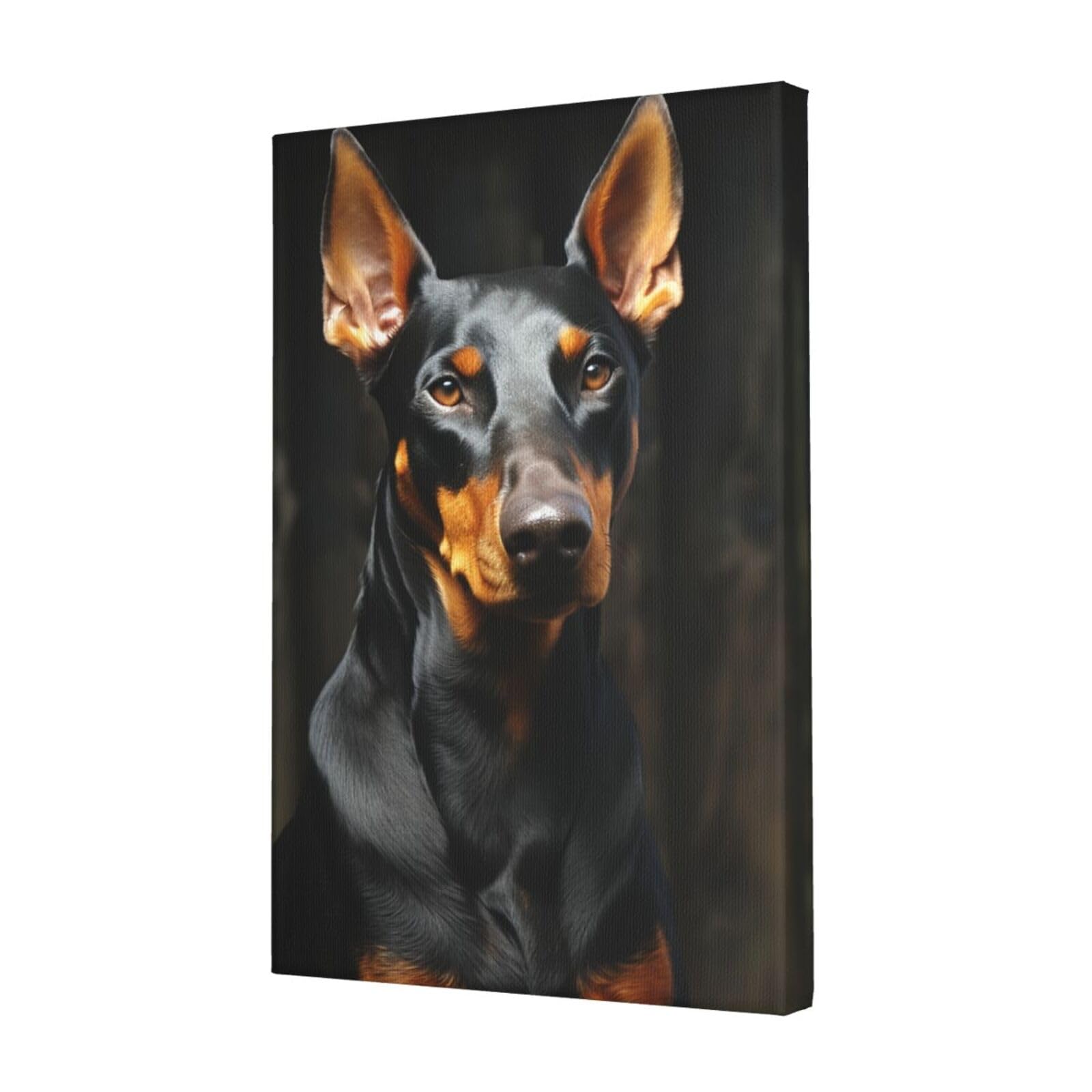 KLOPH doberman Canvas Wall Art for Living Room 12"x18" Modern Artwork Painting for Bathroom Hanging Canvas Prints Aesthetic Wallart for Bedroom Kitchen Office Wall Decor
