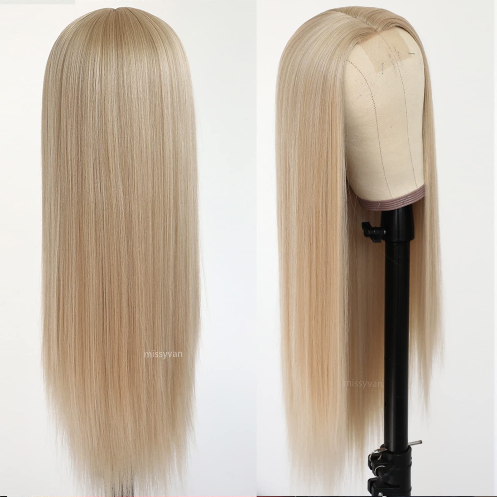 Amazon.com : Missyvan Long Light Blonde Wig Long Straight 