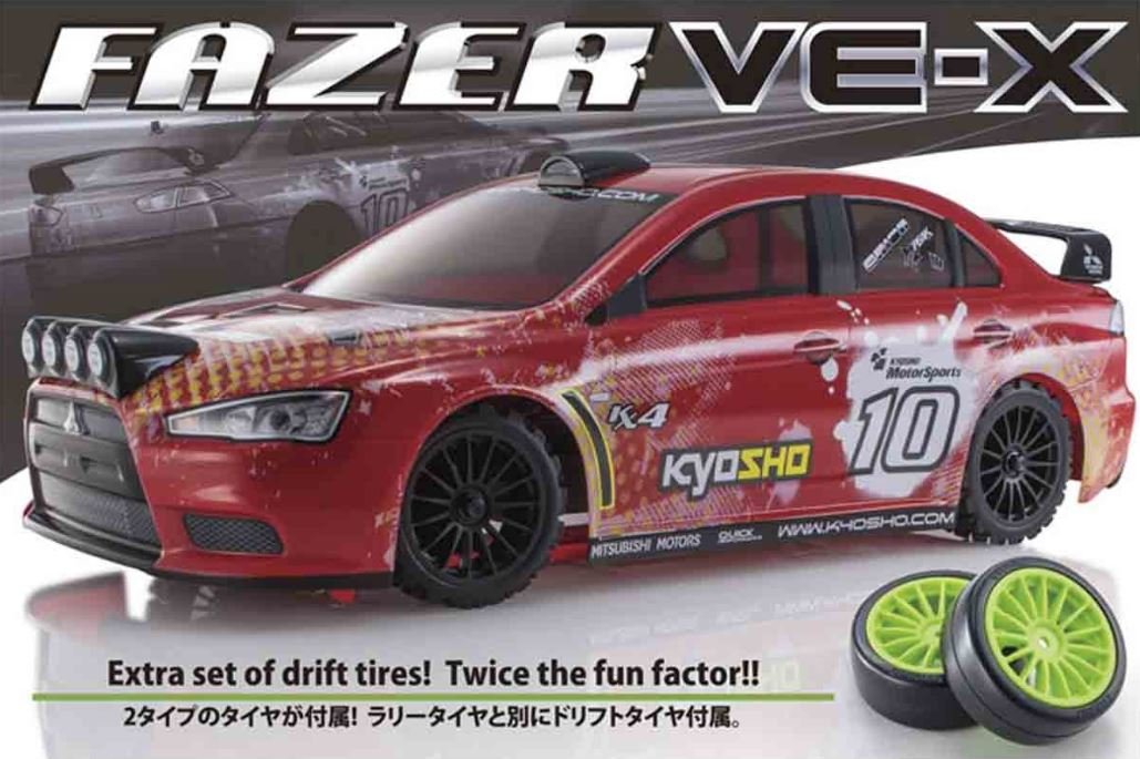 Kyosho FAZER VE-X Lancer Evolution X - T2 Version Vehicle, Red