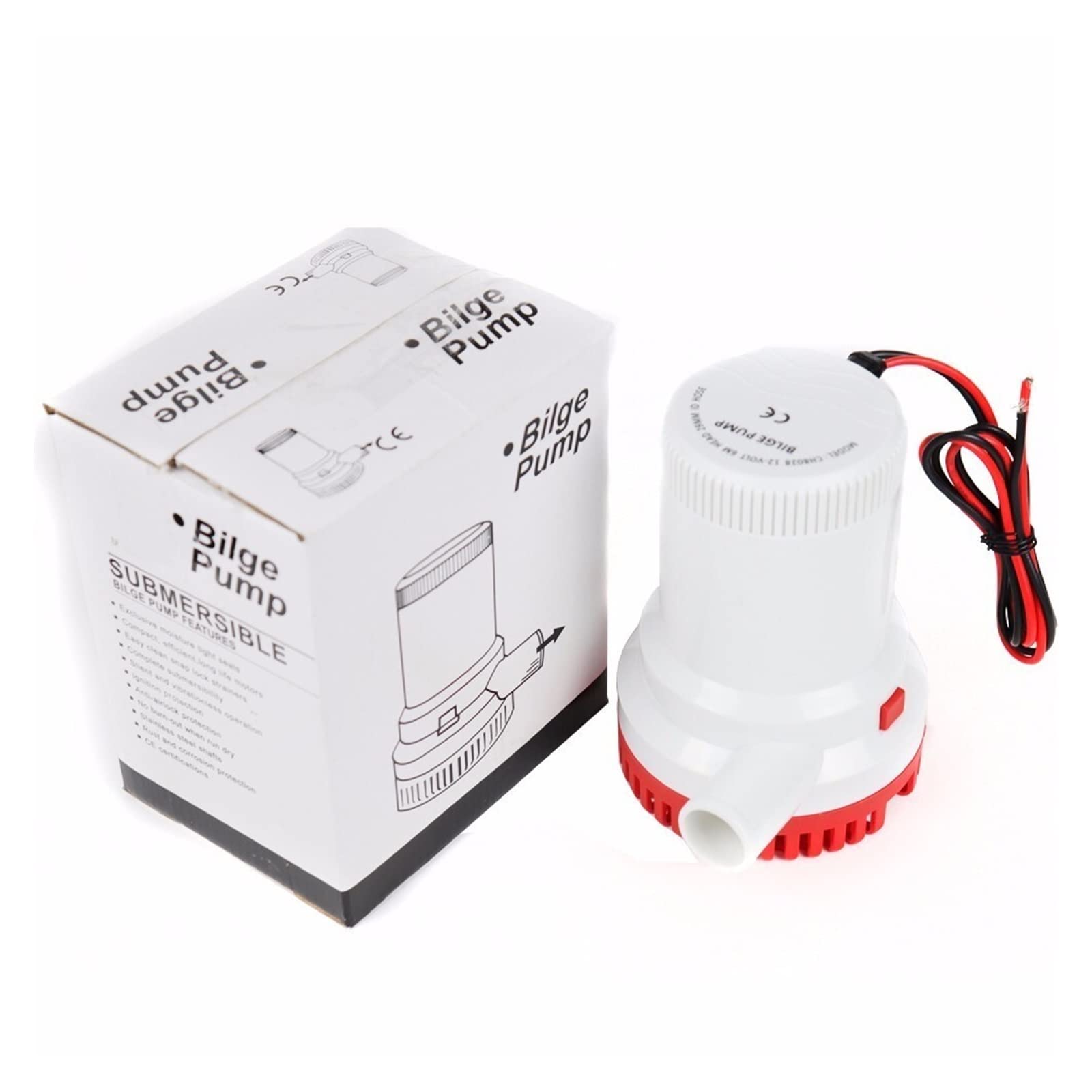 Duży przepływ Dc 12v 24v pompa zęzowa elektryczna pompa wodna do akcesoriów do łodzi, zatapialna pompa wodna do łodzi(24v)