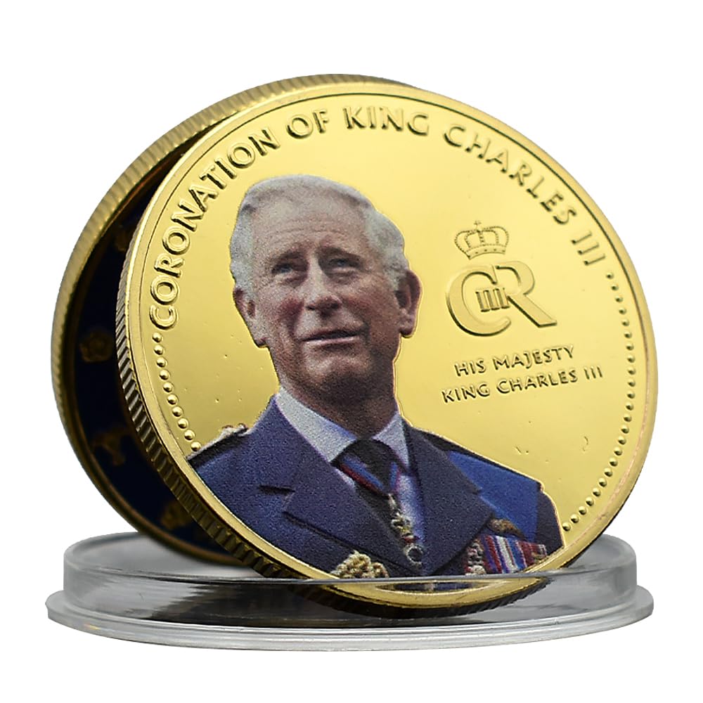 Amazon.co.jp: 2023年 イギリス王チャールズ3世 チャレンジコイン メタル 英国王戴冠式 冠 記念メダルコレクション ギフト : ホビー