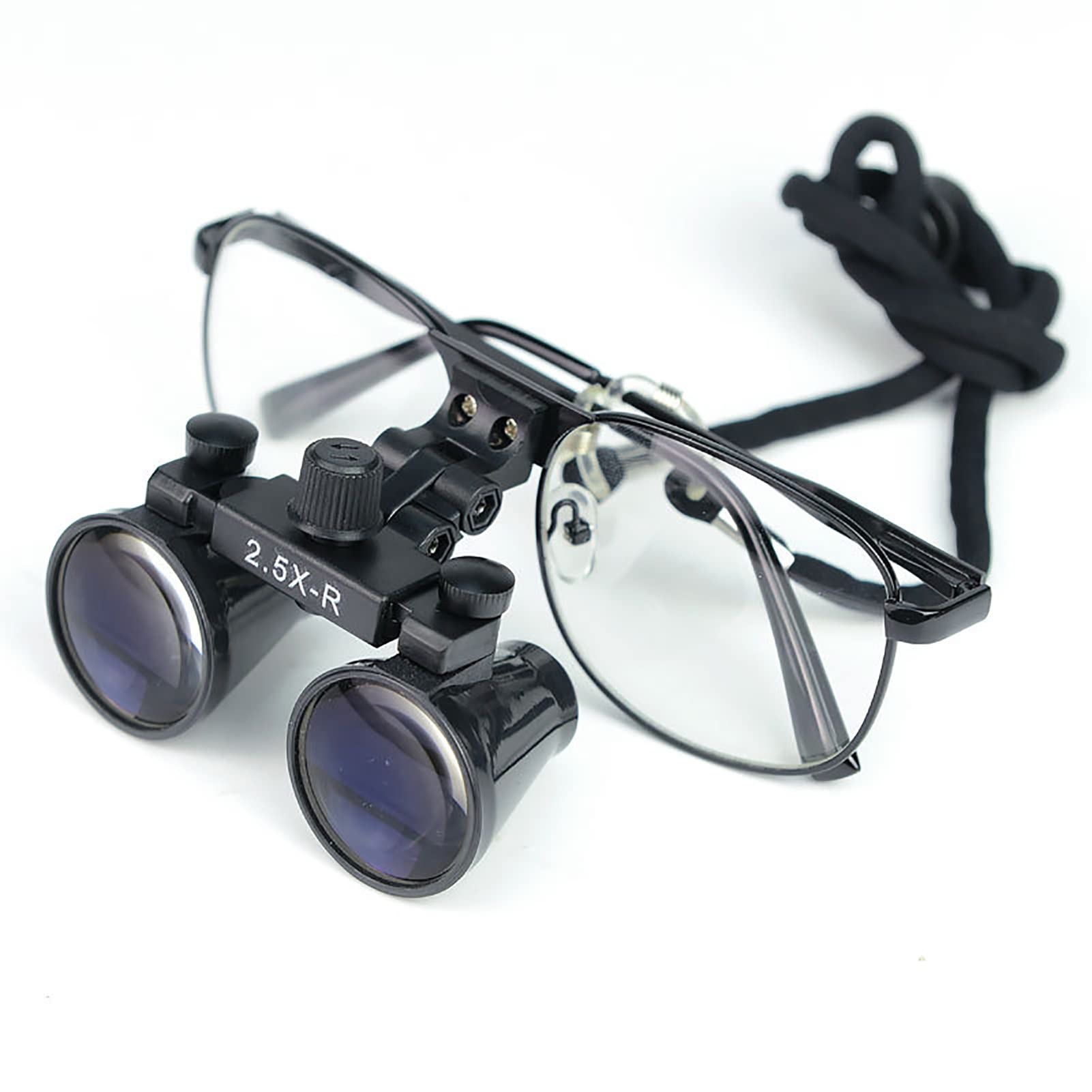 Occhialini Binoculari, Lente Binoculare Per Lente D'ingrandimento Nera, Vetro Ottico Binoculare Chirurgico Portatile Per Dentista, Per Dentista, Chirurgia, Chirurgie Buccale O Hobby ( Size : 2.5X )