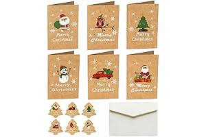 12 Pack Miniature Christmas Cards with Envelopes