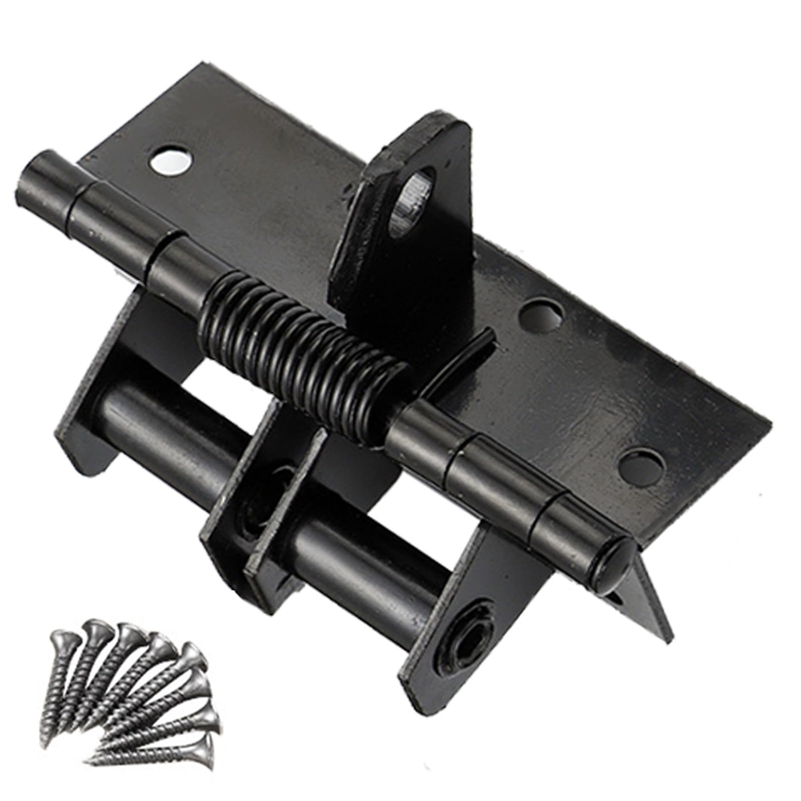Flush Hinges Hinges Mute 4 Inch Spring Door Hinge 90-Degree Positioning Automatic Closer Closing Equipment(Black)