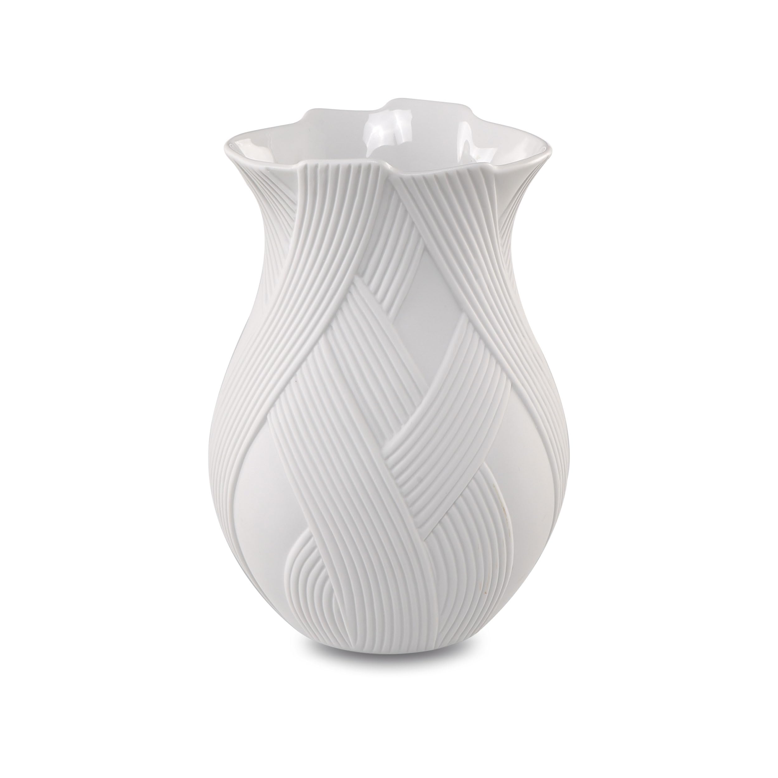 Kaiser Porzellan Vase, Porcelain, White