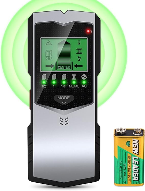 Cuteefun Stud Finder Wall Scanner, 5 in 1 Stud Detector, LCD Display