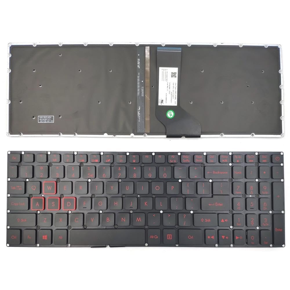 Clavier Acer Nitro 5 AN515-51 AN515-52 noir rétroéclairé US - 4