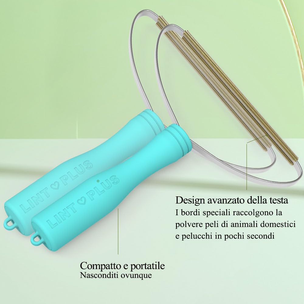 LINTPLUS spazzola togli peli animali, spazzola peli gatto e spazzola peli cane per Tappeti, Lettini per cani e Alberi tiragraffi per gatti, facile da pulire