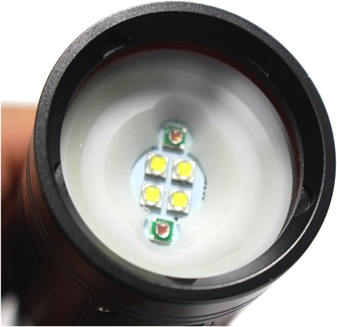 Underwater Lights 3000 Lumens LED Diving Flashlight 4X XP-G2 White + 2X XPE Red Underwater Photography Video Photography Waterproof Light for Outdoor Exploration Under Water Sports (D 1)