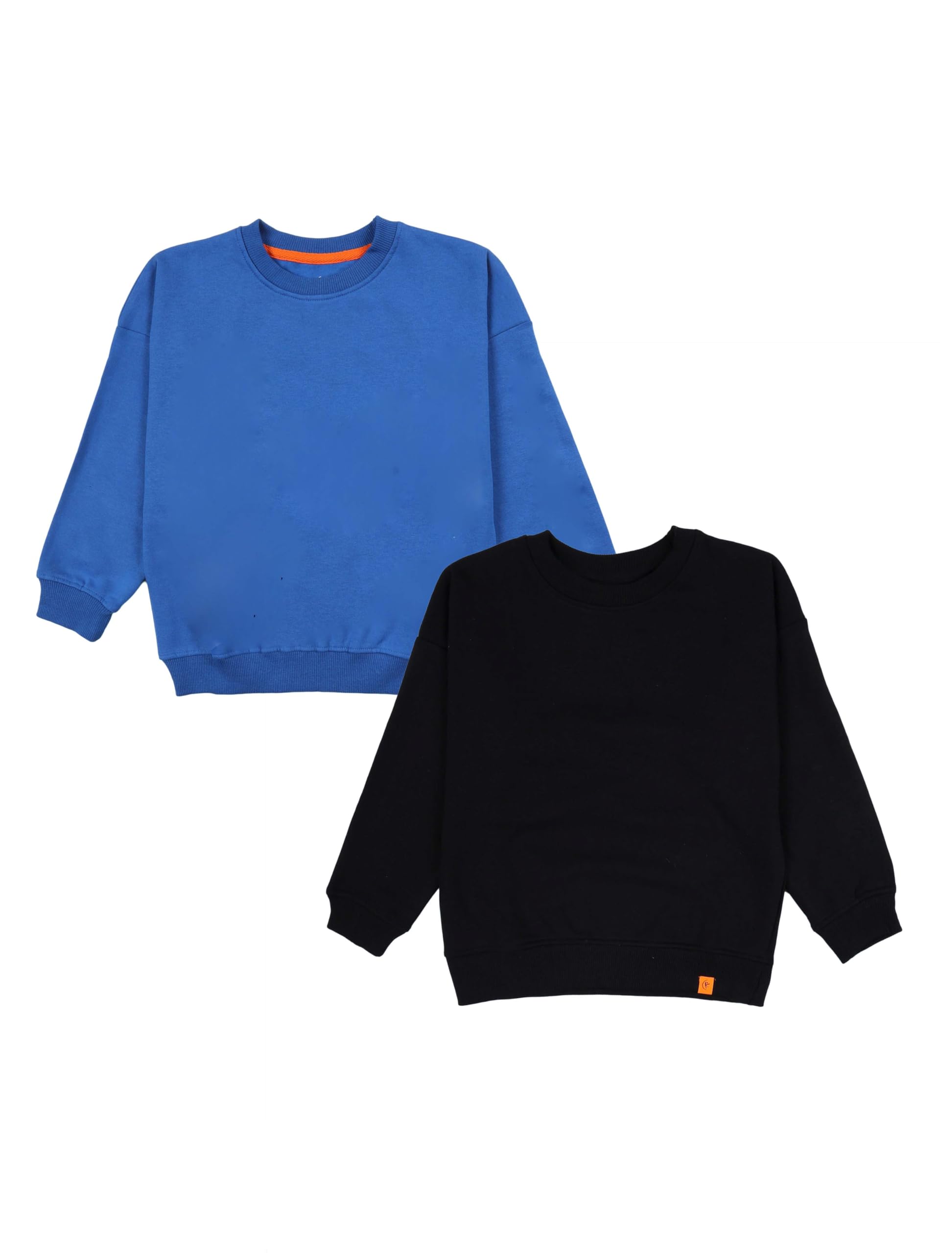 KiddoPanti Boys Solid Round Neck Full Sleeve Fleece Sweatshirt | 60% Cotton 40% Polyester | Soft Warm Winter Pullover | Ribbed Cuffs & Hem | Casual Winter Sweatshirt for Kids-picture-12