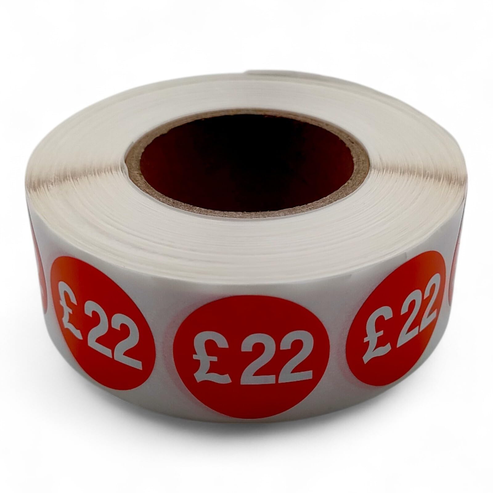 Price Stickers - 1000 Stickers - 25mm Red Self Adhesive Sticky Labels Rolls £22