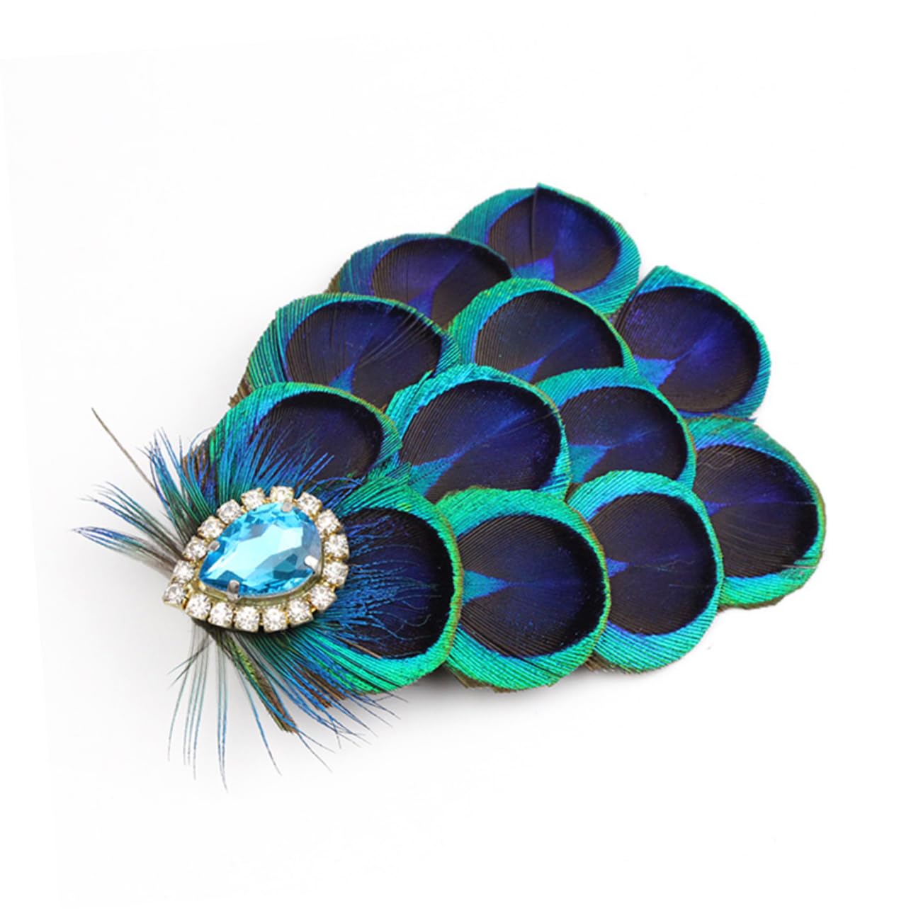 FOMIYES 3stücke Attractive Haarklammer Mit Pfauenfedern Kreatives Haaraccessoire Für Hochzeiten Und Partys Elegantes Und Leichtes Design Für Frauen Vintage-haarclip Für Besondere