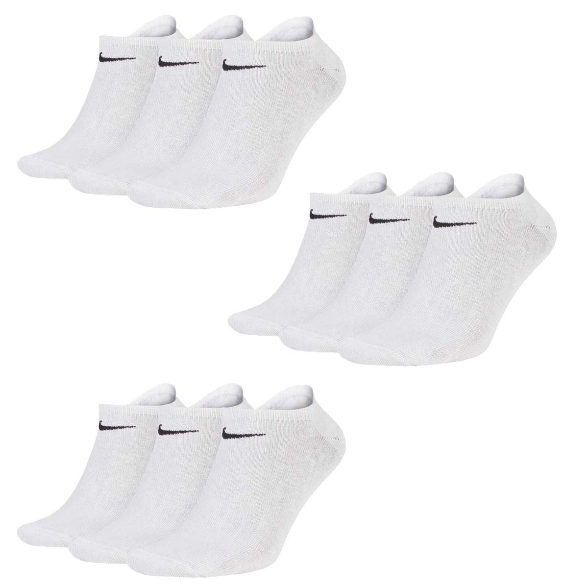 Nike 9 Paar Sneaker Socken No Show Füßlinge schwarz / weiß / Mehrfarbig