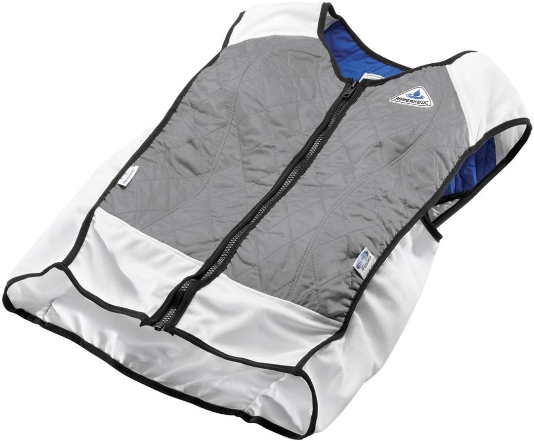 Techniche Hybrid Cooling Vest with Both Hyperkewl Evaporative Cooling and CoolPax PCM Cooling, Blue, XX-Large