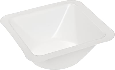 Heathrow Scientific HS1420AA Standard Weighing Boat, Polystyrene, Antstatic, Small, 46 mm Length x 46 mm Width x 8 mm Depth, White (Pack of 500)
