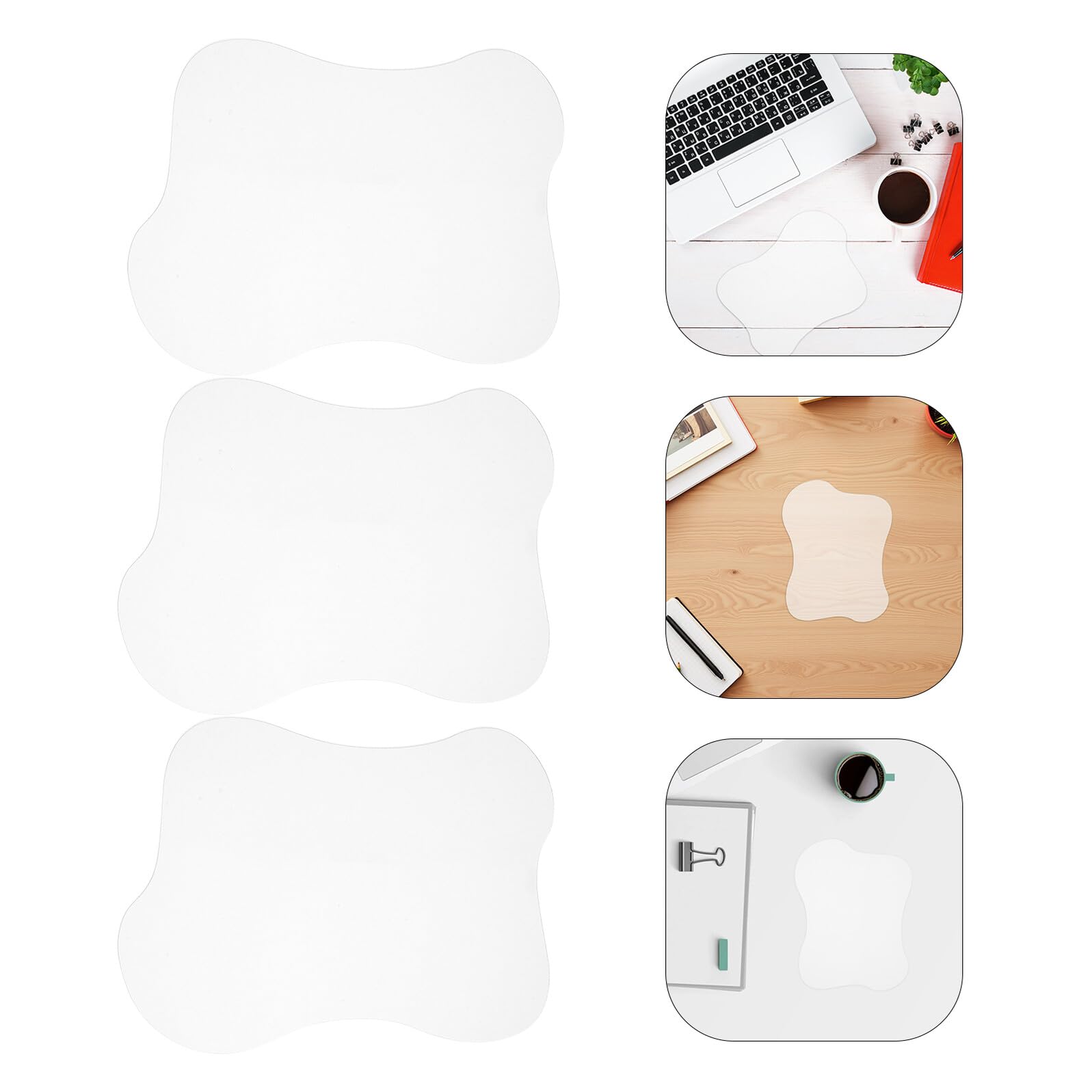 Posavasos Irregulares de Acrílico Transparente 3 Piezas