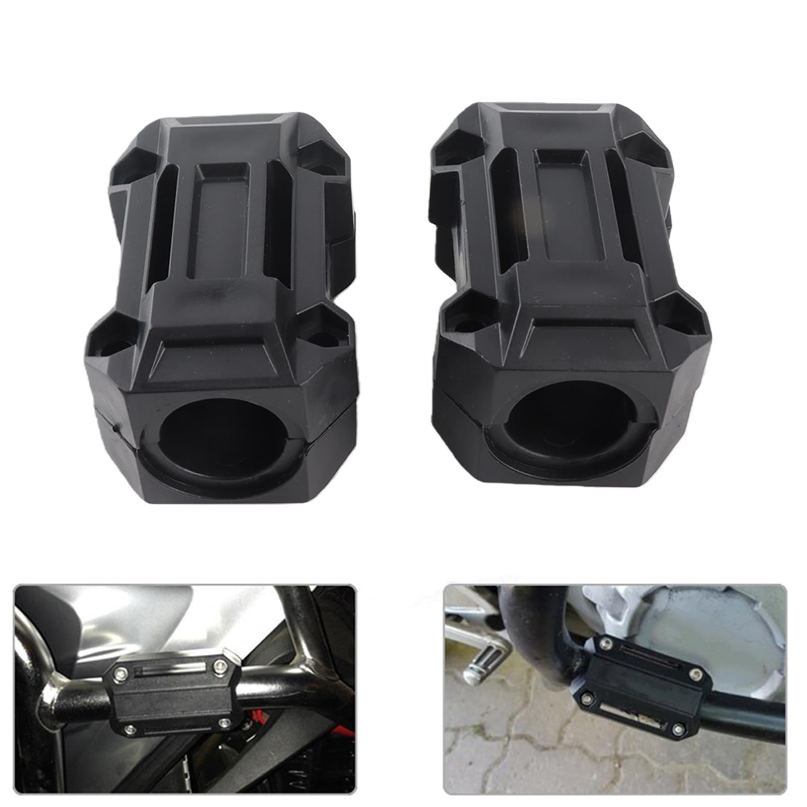 1 Paar Stoßstangenschutzblöcke, Dekoratives Universal-Motorrad-Motorblockschutzdekor, Passend für R1200GS R1150GS 22/25/28 Mm