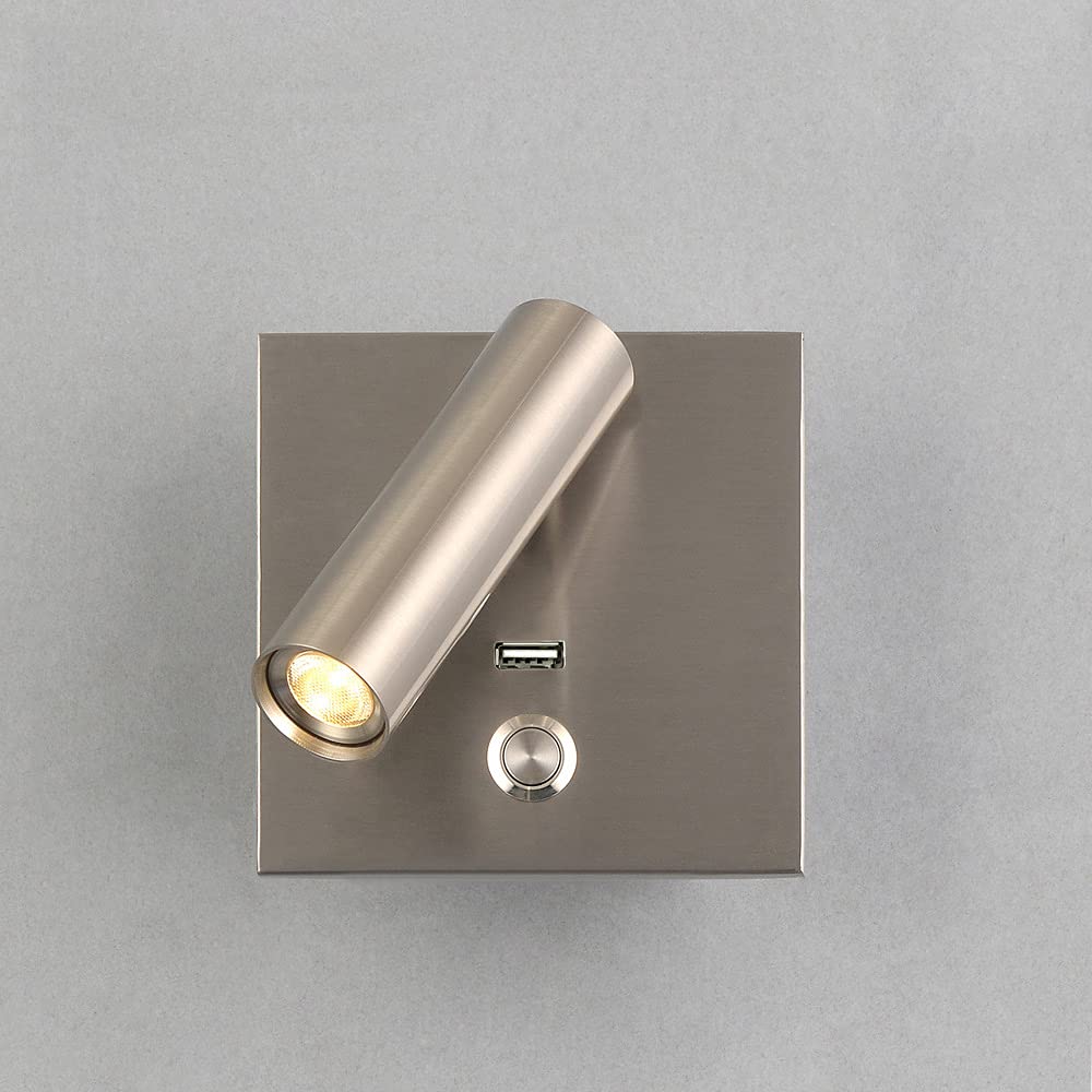 Reflektor ścienny regulowany zagłówek hotelowy lampka do czytania, 3 W wewnętrzna lampka nocna do mycia ścian, lampa ścienna LED do mycia sypialni z przełącznikiem i portem USB do motelu gabinetu
