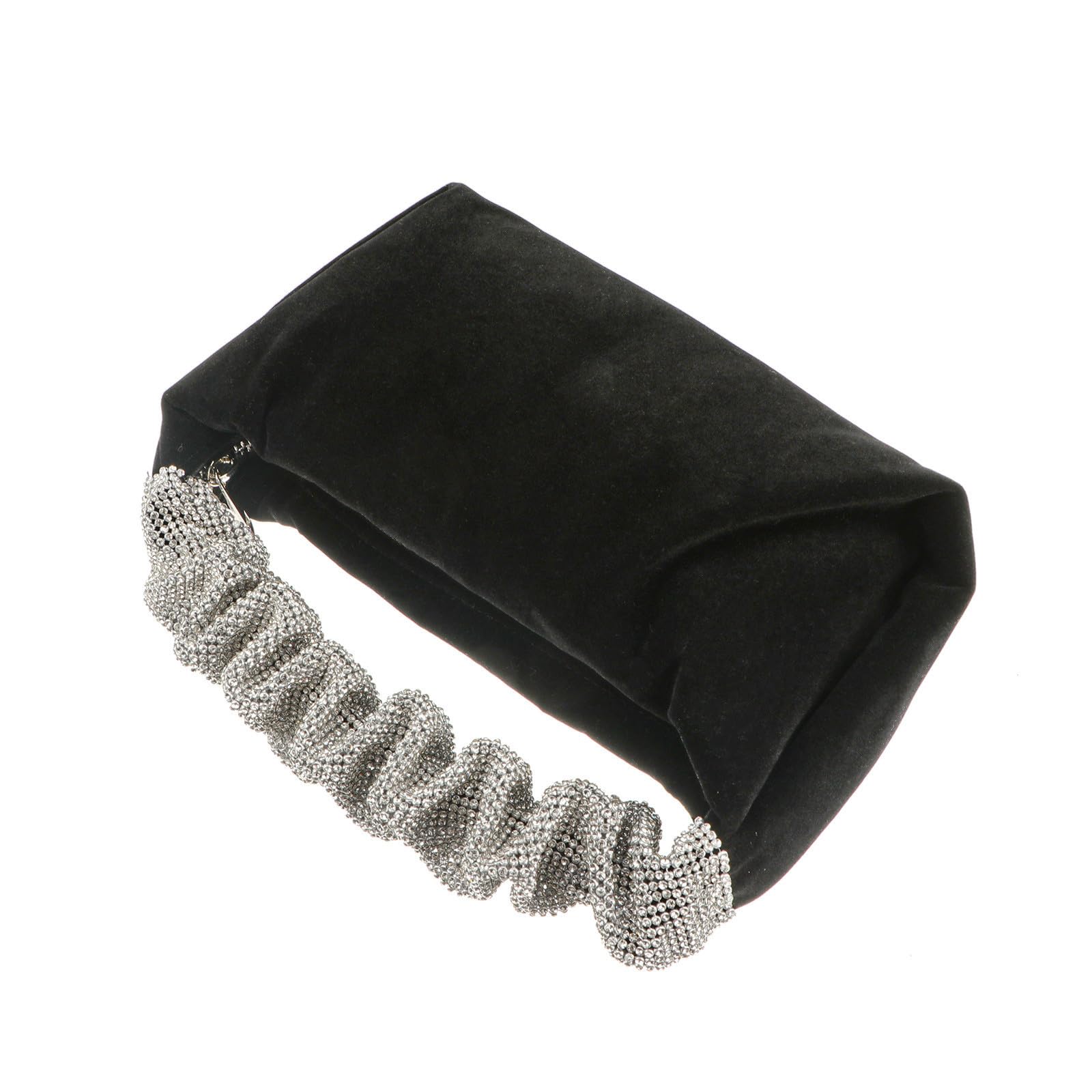 Garneck Bolso de Fiesta de Terciopelo Gemas de Imitación para Mujer Negro