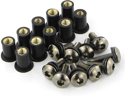 TCHAU Kits de carrocería M5 x 16, 10 unidades de deflectores de parabrisas, juego de tornillos para Suzuki TL1000R 1998-2005 2004 TL1000S 1997-2001