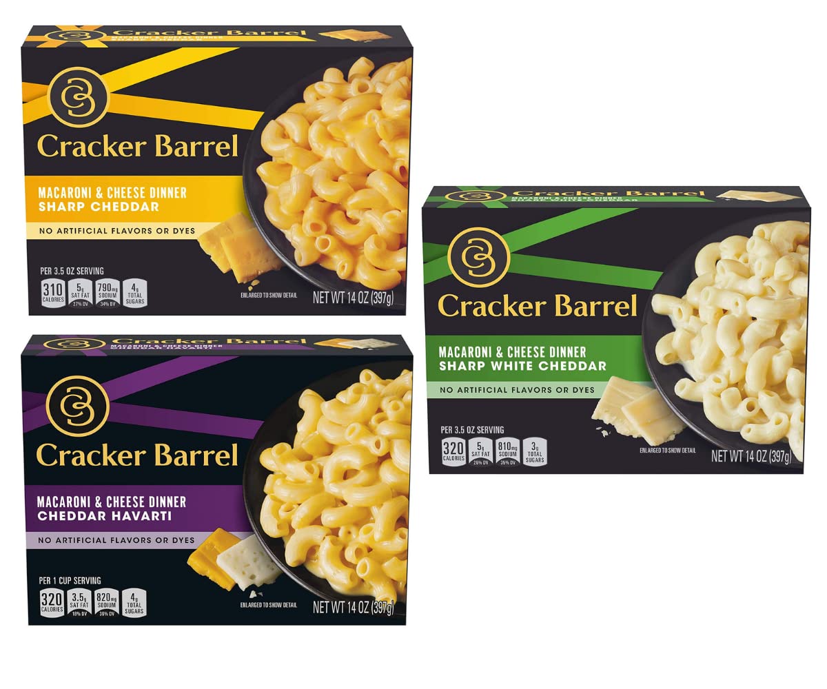 Macaroni and Cheese by Cracker Barrel in 3 Variety Packs