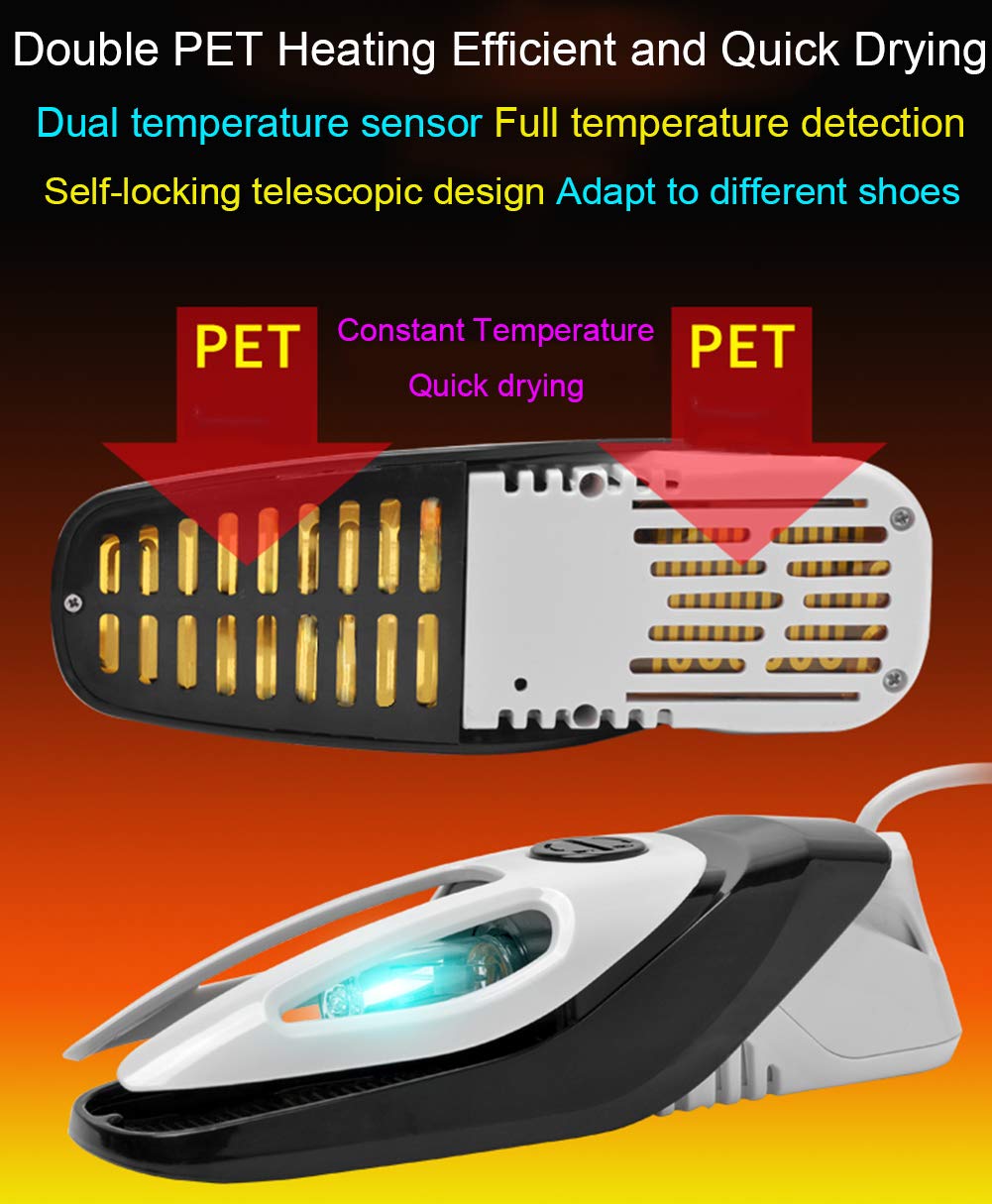 UV & Ozono Secador De Zapatos Ligero Eléctrico Maquina De Zapatos Caliente 24W Hogar para Zapato/Botas/Guantes/Calcetines Desodorización Esterilización Blanco Universal Voltaje