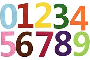 Assorted Multi-Colored Felt Numbers for Enriching Creative Creations