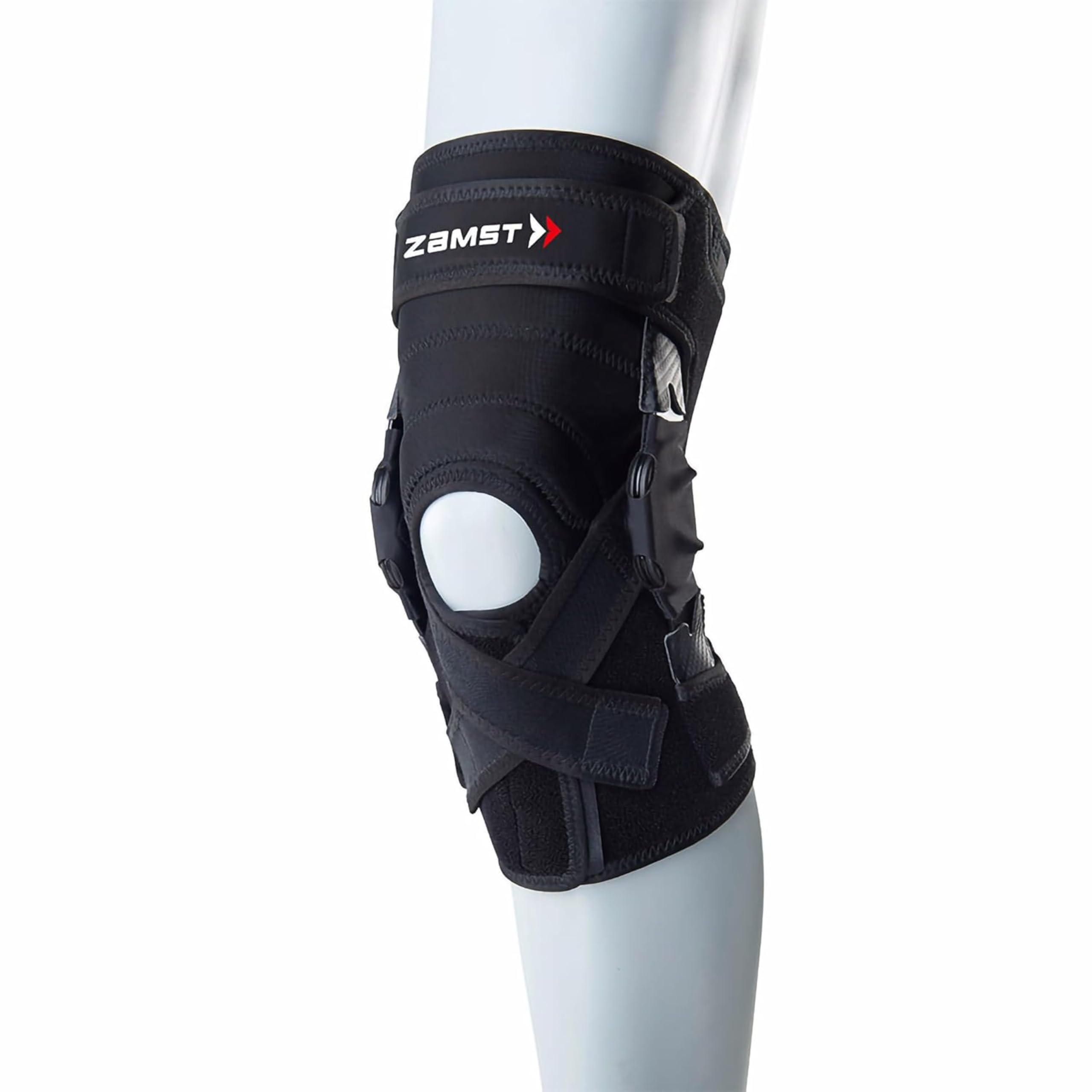 Zamst ZK-X Genouillère de Sport - Genouillère à Compression Extra Forte pour Hommes et Femmes avec Charnières en Aluminium, pour Entorses Modérées à Sévères des Ligaments ACL, MCL et LCL - 3XL