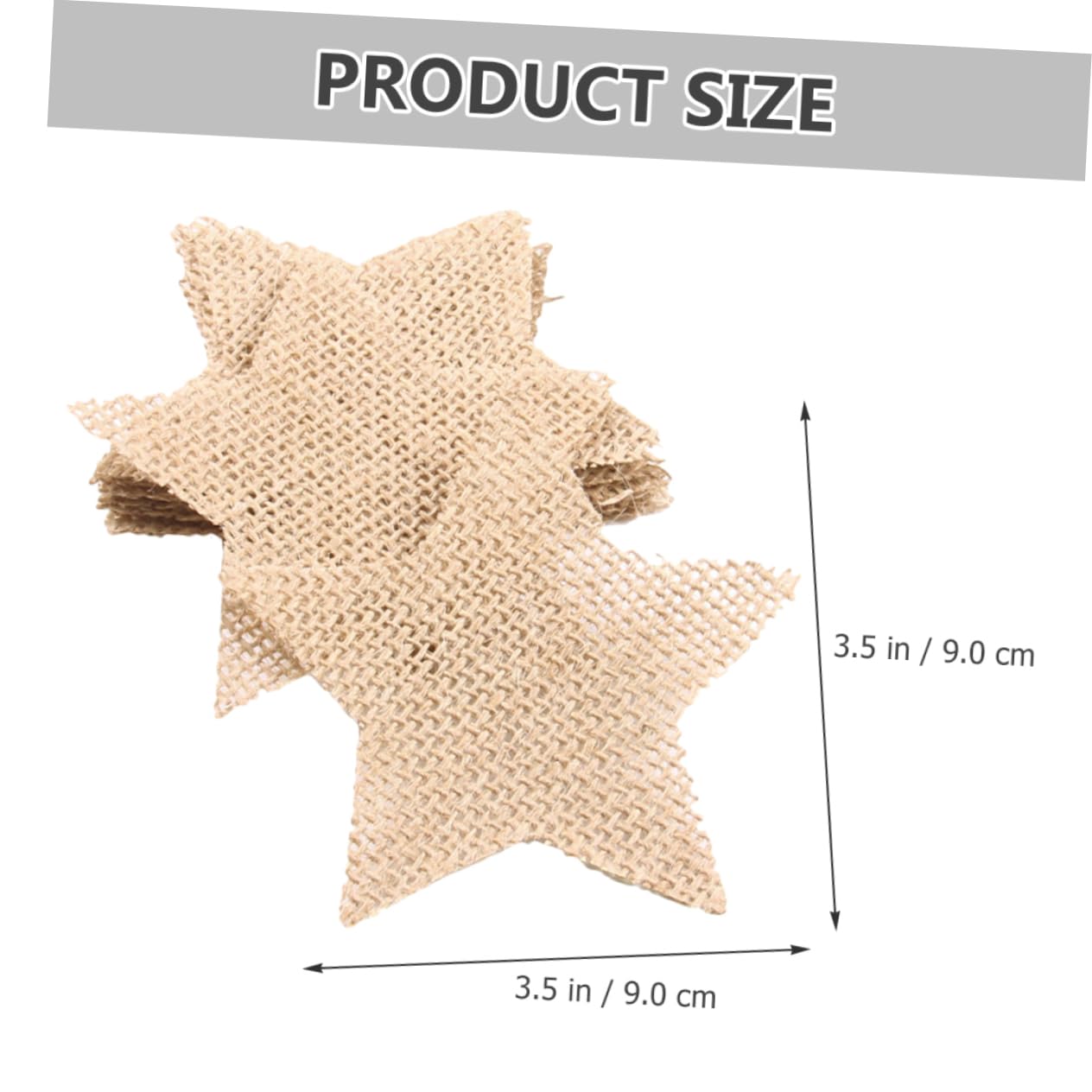SEWACC 100piezas Adornos Navideños De Para Decoración De Árbol Puerta y Pared Estrellas De Yute Para Manualidades De Navidad