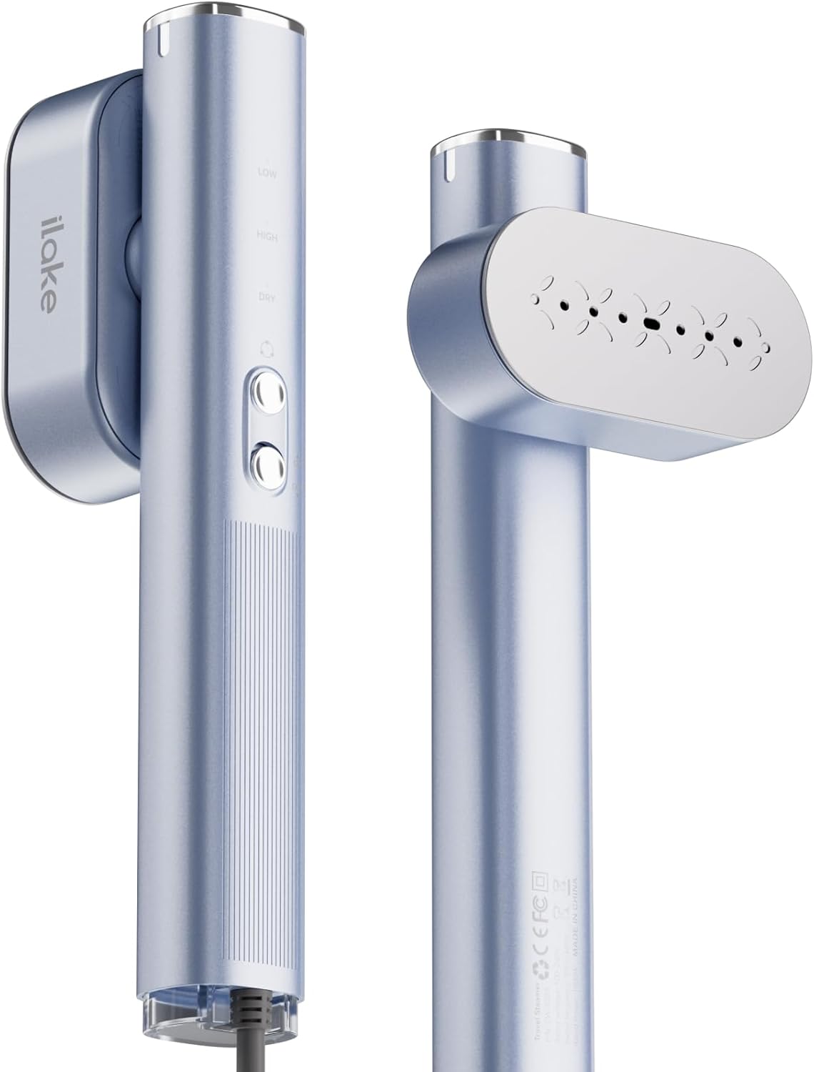 Travel Steamer for Clothes, 100-240V Dual Voltage Portable Garment Steamer, 1000W Travel Size Handheld Steamer & Iron 2 in 1 for Global & Europe Travel, Business, Home, Silver