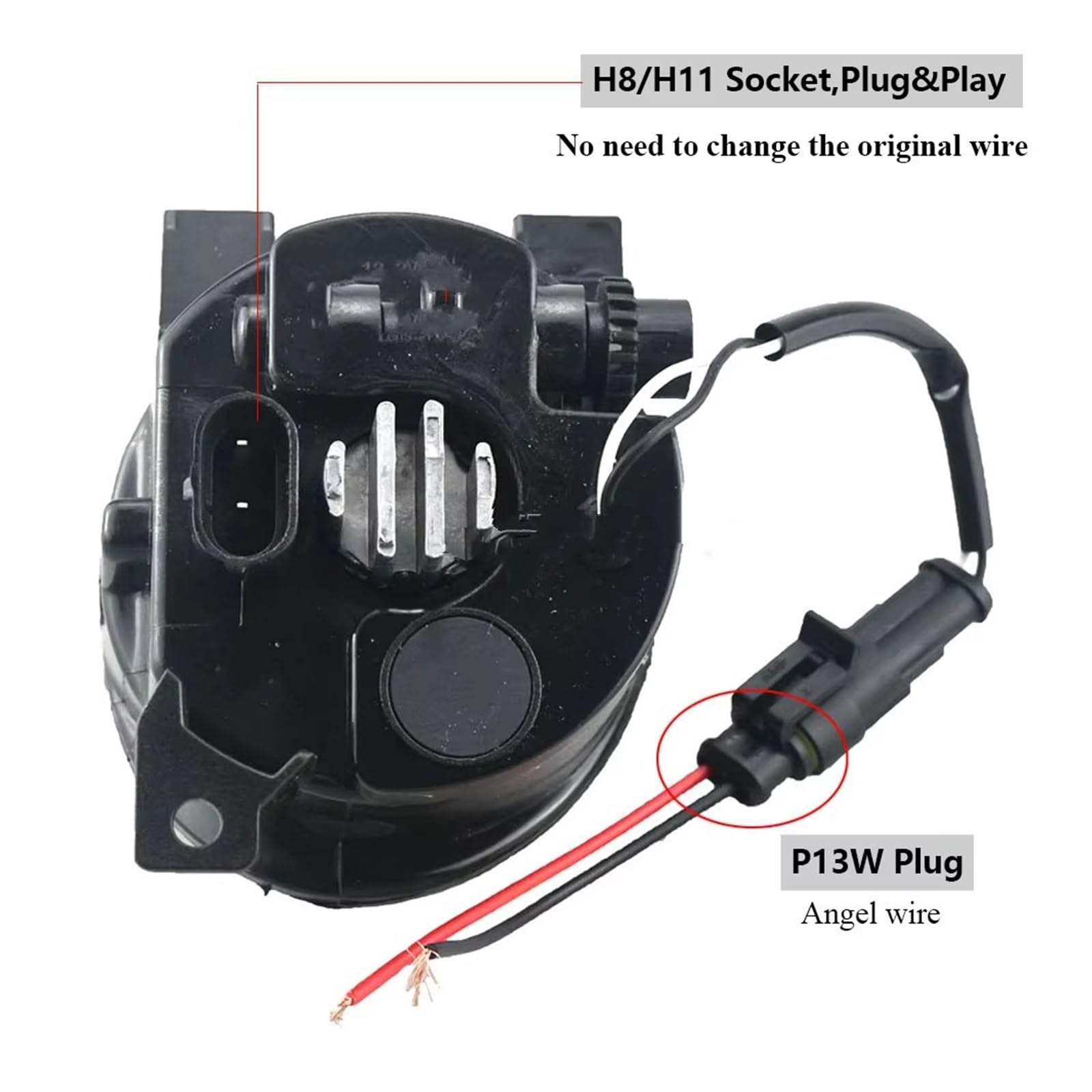 Genérico 2 Faros Antiniebla LED 30 W Para VW Para Tiguan (5N_) 2012-2016 Parachoques Delantero Coche Lámpara Canbus 9006 12 V Faros Antiniebla