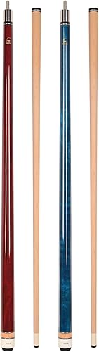 Miniatura 9 de ASKA Juego de 2 tacos de billar para billar, arce canadiense Hard Rock de 58 pulgadas, punta dura de 0.512 in