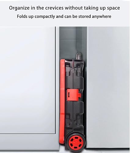 Miniatura 5 de Carrito plegable de hierro de aluminio, carrito de compras, carrito de comestibles, carrito de equipaje portátil, caja de almacenamiento ligera (2