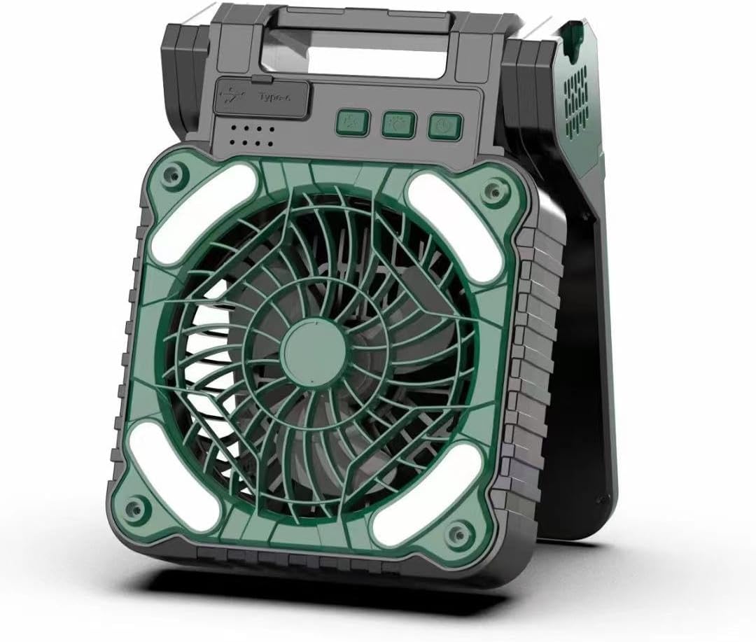 8h-16h Foldable Rechargeable Fan Solar Panels with 36h Lights Portable Outdoor Camping Fan