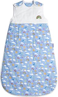 Snoozebag Nursery,Bedding,Blankets & Swaddlers,Swaddles Snoozebag Baby Sleeping Bag 2.5 Tog Happy Weather Rainbows Design Cotton Sleepsack Unisex Nursery Side Zip Opening