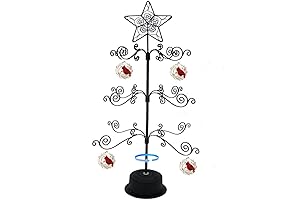 HOHIYA Ornament Holder Tree, 24" Metal Rotating Hook Hanger for Xmas Balls Bauble