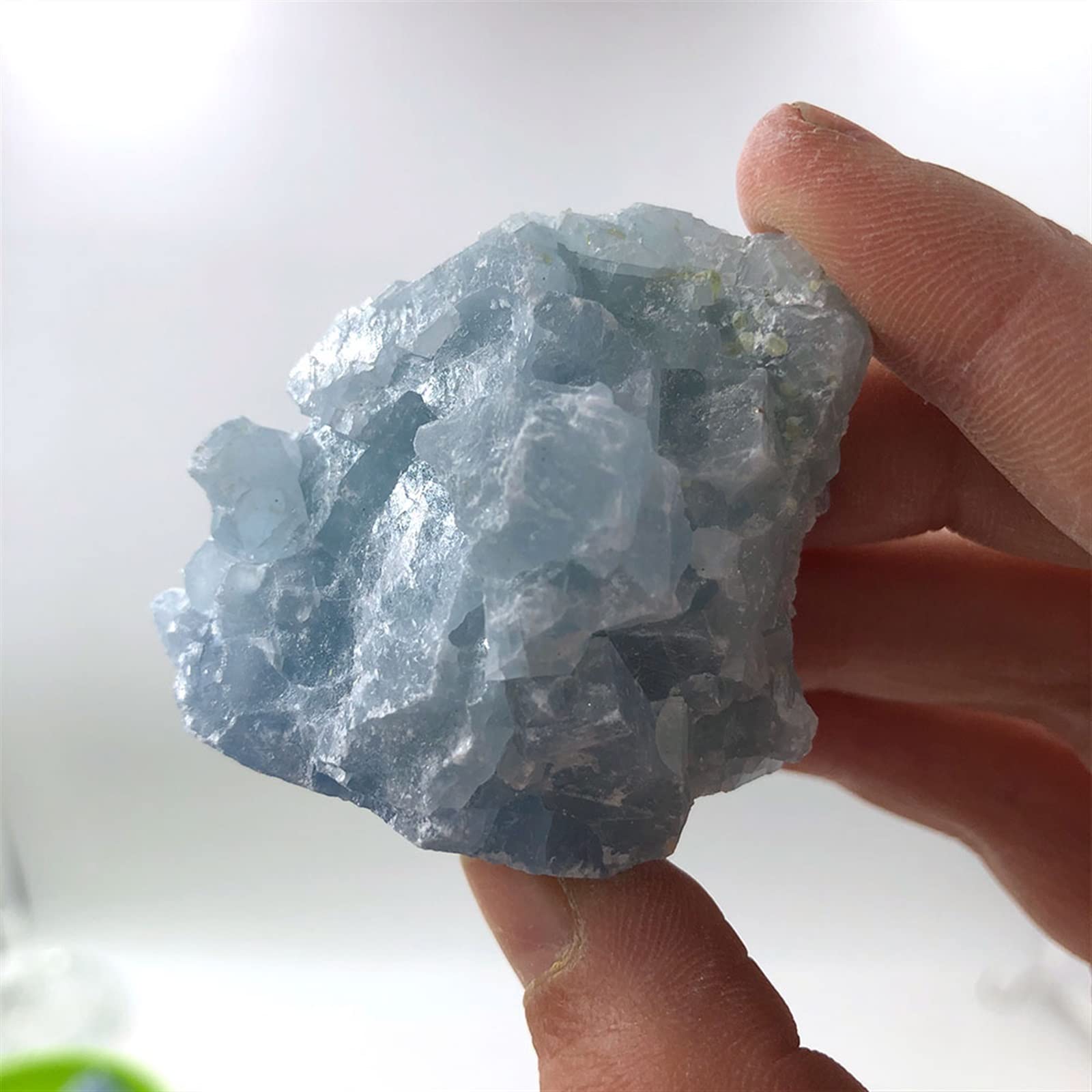 1pc Casuale Blu Calcite Pietra Grezza Cristalli di Quarzo Grezzo Acquario di Roccia Decorazioni for la casa Decorazione della Stanza