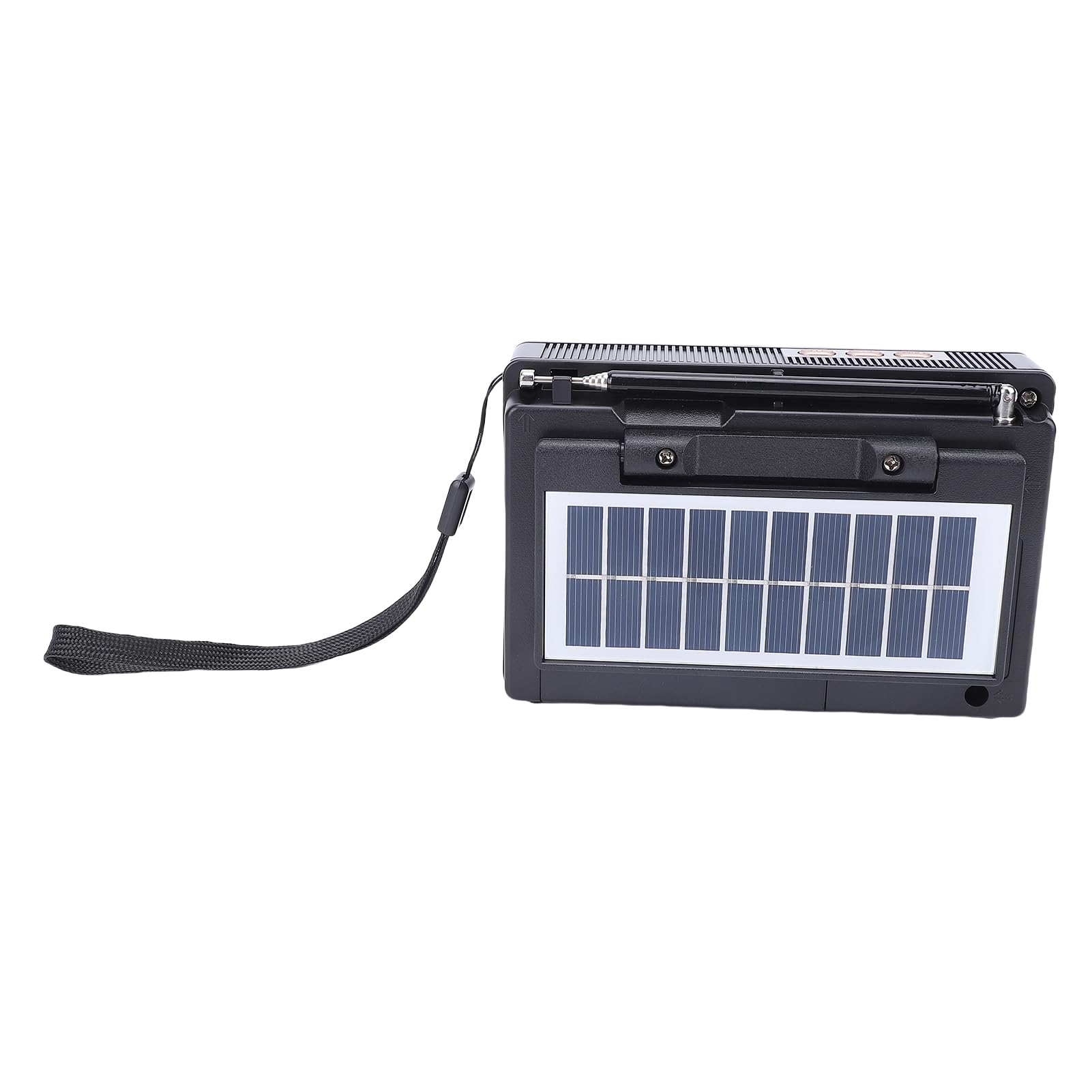 Gugxiom Solarne Radio Bluetooth, Przenośne Radio AM FM SW z Panelem Słonecznym, Akumulatorowy Głośnik Zewnętrzny na Kemping, Obsługa Odtwarzania Kart USB/TF (BLACK)