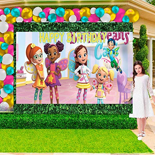 Ajevie Butterbean's Cafe Party Supplies Birthday Decorations Plates Banner Kids Cake Toppers Set Decorations Decor #TOP4