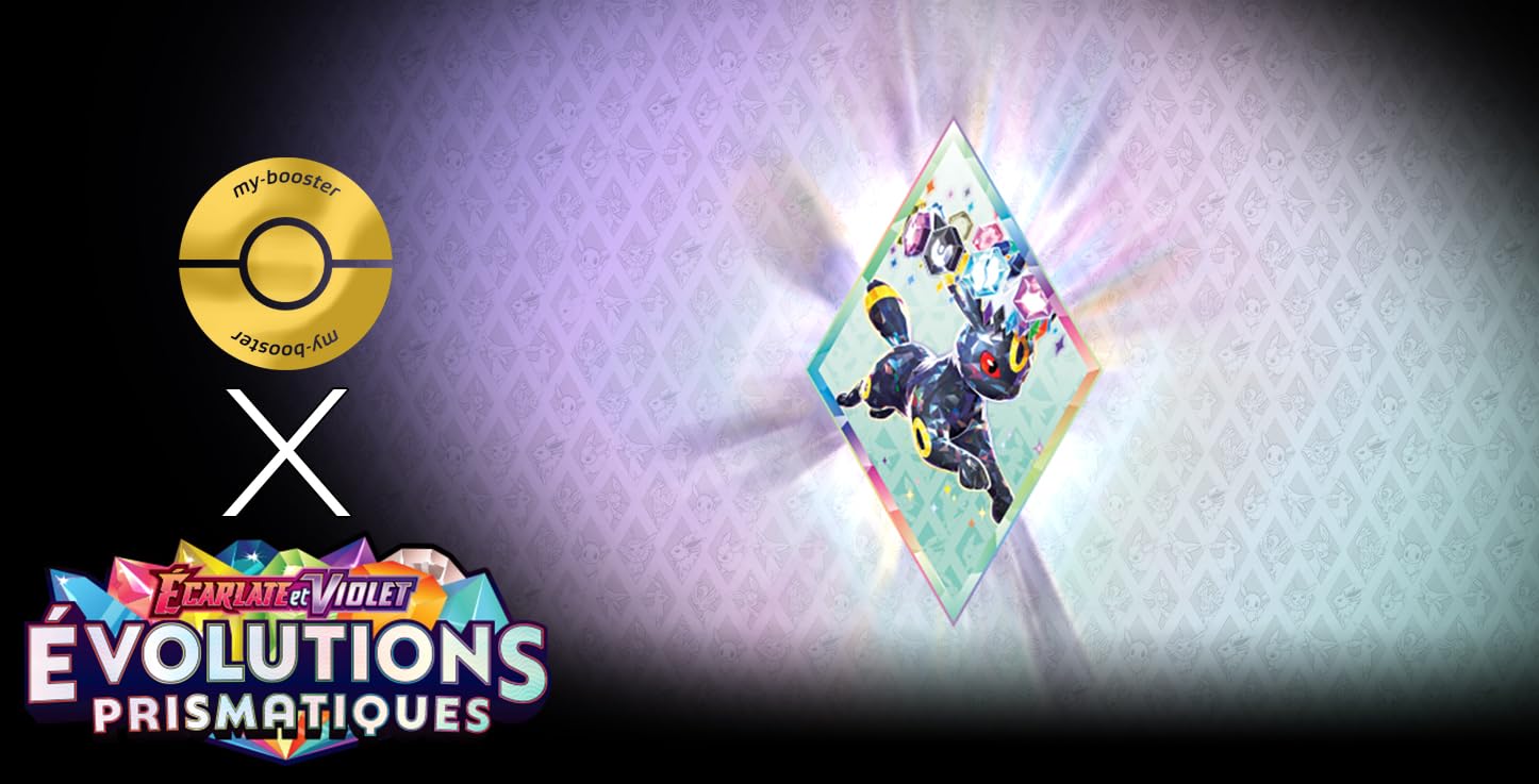my-booster Noctali (Umbreon) 059/131 Reverse Versione Poké Ball X Écarlate et Violet 8.5 Évolutions Prismatiques - Box di 10 carte Pokémon Francese