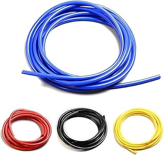 Manguera de silicona for vacío de coche, 1 metro, 3mm/4mm/6mm/8mm, tubo de manguera de vacío de silicona negro/amarillo/azul/rojo (Color : Black ID 8mm)