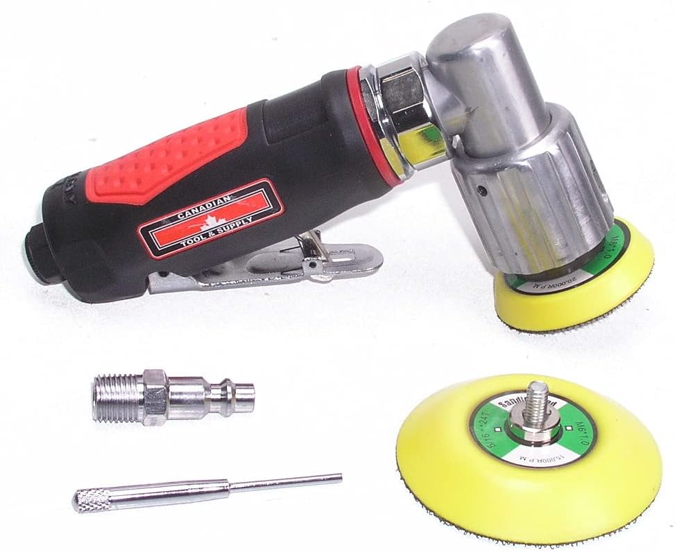 Canadian Tool and Supply DualAction Mini Air Angle Sander with 2inch
