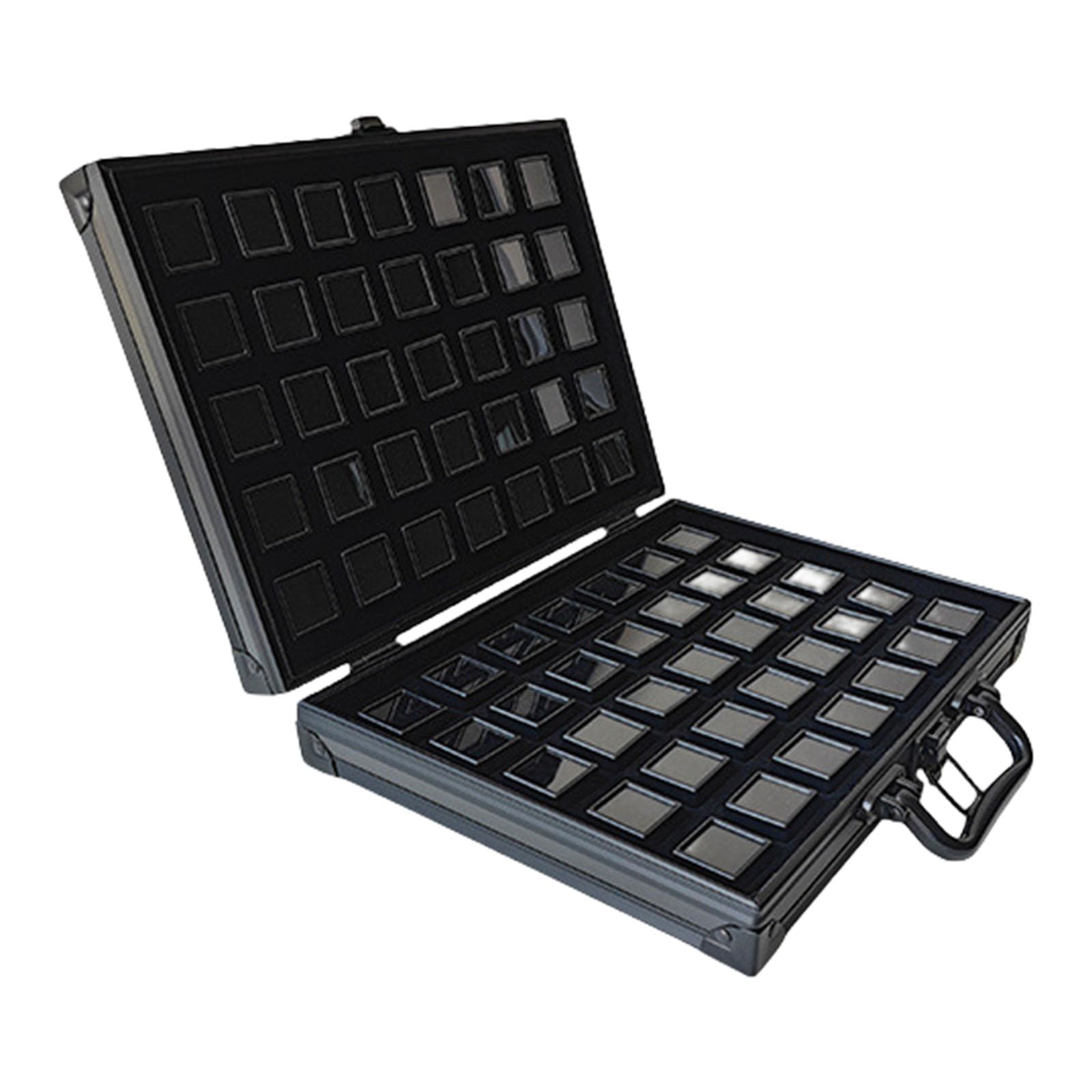 Organisateur de pierres précieuses en aluminium compact avec mousse de protection pour écrins