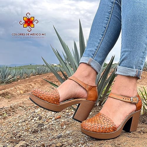 Colores De Mexico Mx Mexican Leather Platform Shoes For Women thumb #7