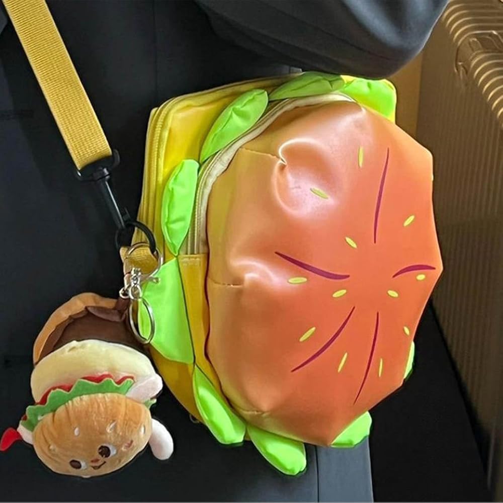 Amazon.co.jp: LELEBEAR ハンバーガーバックパック チーズ