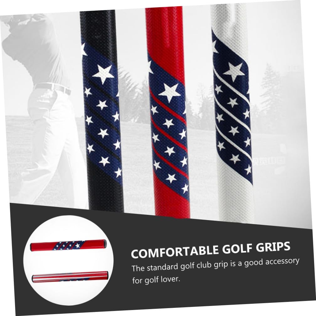 Sosoport 3piezas Empuñadura De Golf Diseño De Día Independencia Americana Accesorio Duradero y Cómodo Para Entrenamiento y Celebraciones Rojo