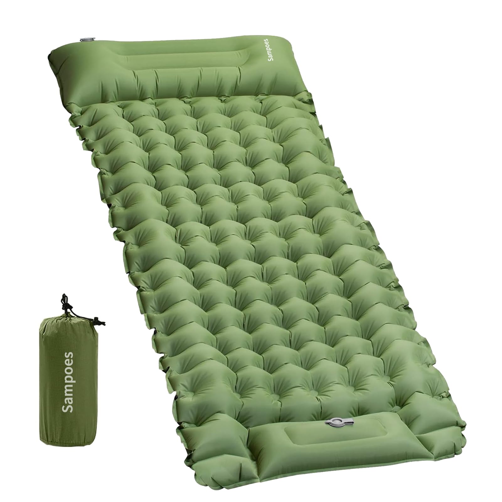 Materassino Gonfiabile Campeggio, Ultraleggero Materassino Campeggio, Portatile Materassino Autogonfiante Esterno 10cm per Campeggio, Outdoor, Spiaggia, Pesca, Escursionismo